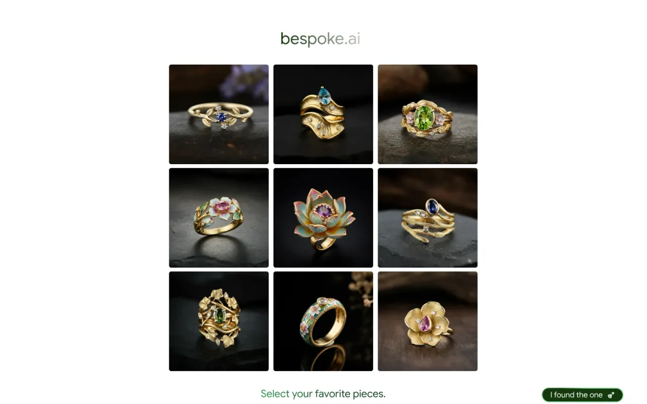 Design: nine gold rings, and Select your favorite pieces below.